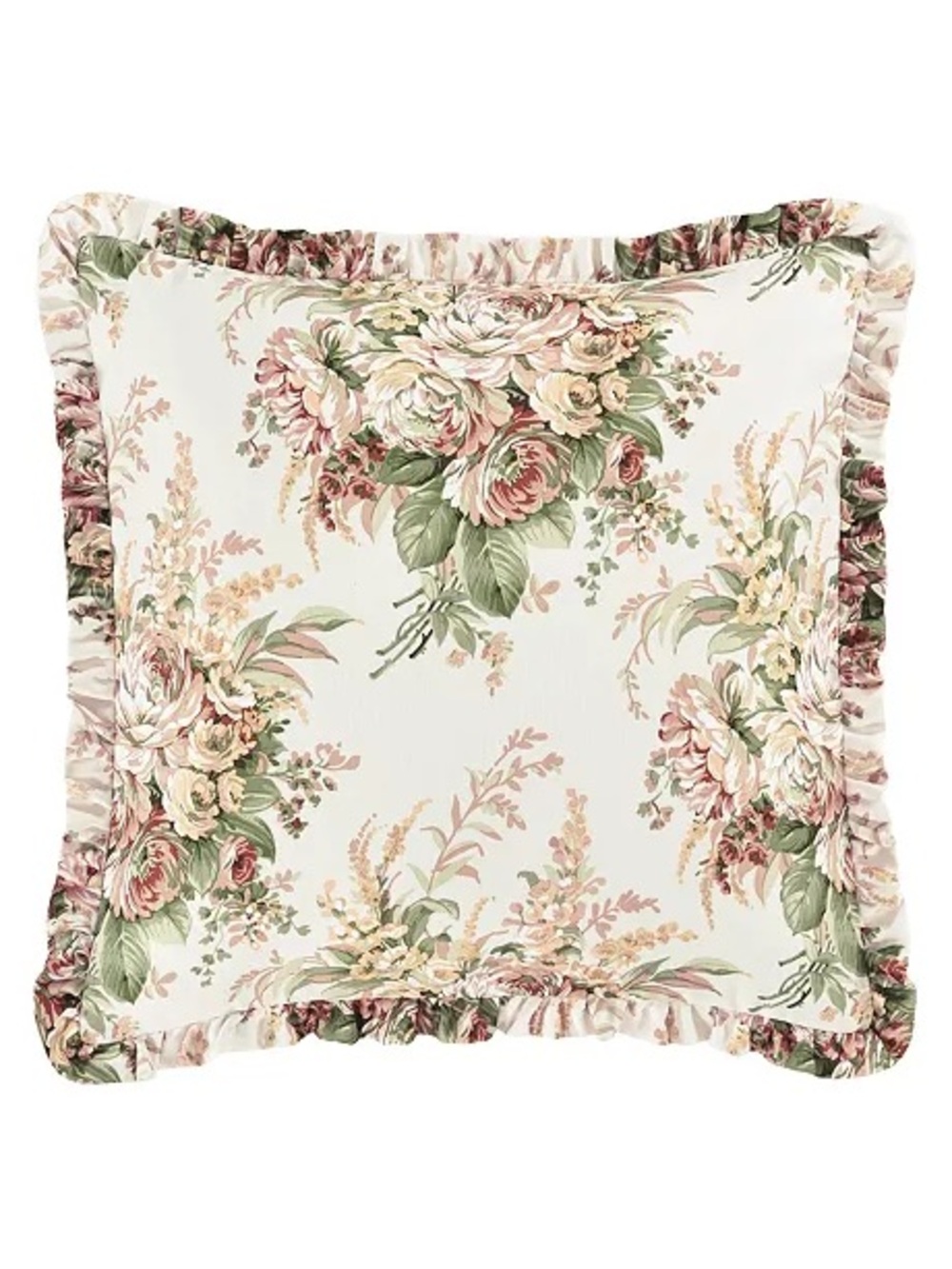 Royal Court Home Estelle Coral Euro Pillow Sham 26x26 Floral